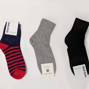6 pairs Vivid Color (Korean brand) Crew Socks